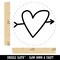 Heart Outline with Arrow Self-Inking Rubber Stamp for Stamping Crafting Planners